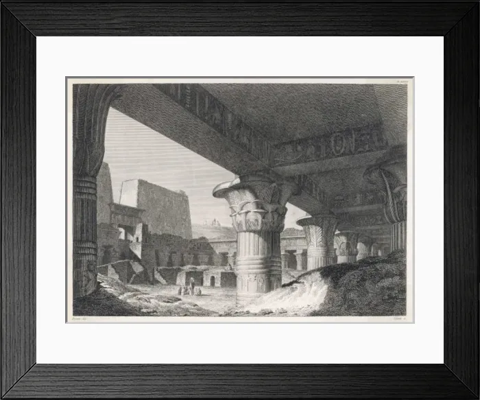 Framed Print : Edfu Temple / Egypt / C. 1800 Framed Print : Edfu Temple / Egypt / C. 1800