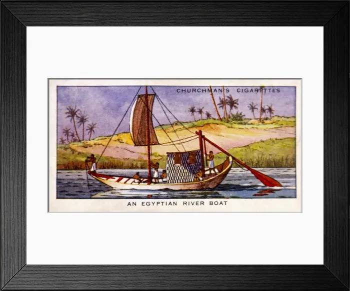 Framed Print : Ancient Nile Riverboat Framed Print : Ancient Nile Riverboat