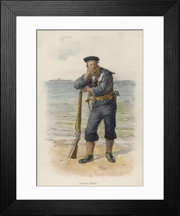 Framed Print : Sailor in Landing Order Framed Print : Sailor in Landing Order