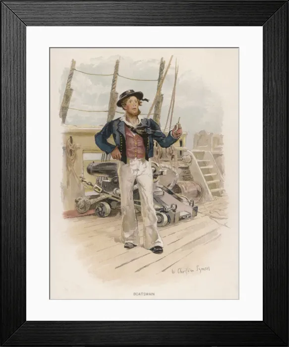 Framed Print : Boatswain Ca 1829 Framed Print : Boatswain Ca 1829