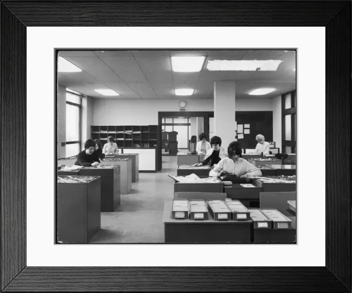 Framed Print : Office Scene / Women Only Framed Print : Office Scene / Women Only