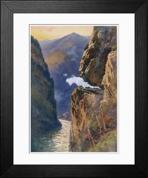 Framed Print : Rail in Fraser Canyon Framed Print : Rail in Fraser Canyon