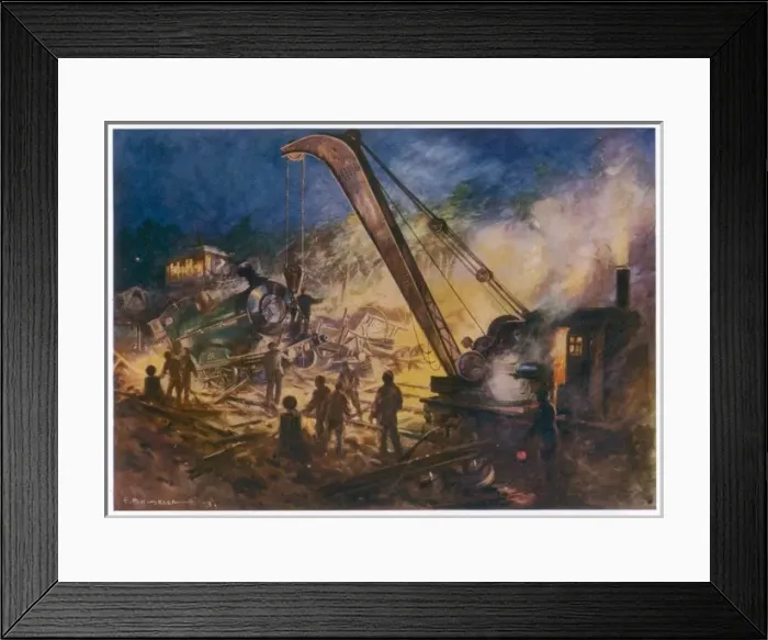 Framed Print : Rail Accident Cleared Framed Print : Rail Accident Cleared