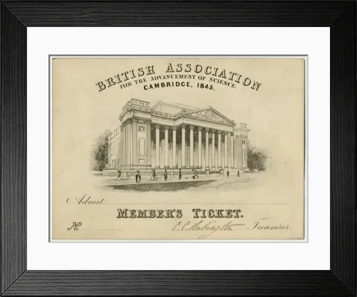 Framed Print : British Association Tkt Framed Print : British Association Tkt