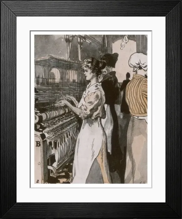 Framed Print : Women Winding Yarn 1920 Framed Print : Women Winding Yarn 1920