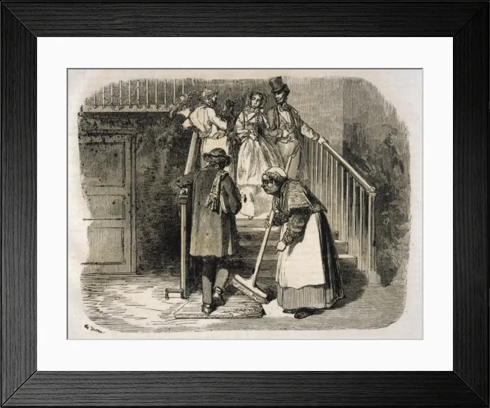 Framed Print : A Paris Concierge 1860 Framed Print : A Paris Concierge 1860