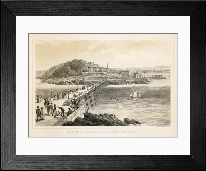 Framed Print : Weston-Super-Mare / C1870 Framed Print : Weston-Super-Mare / C1870