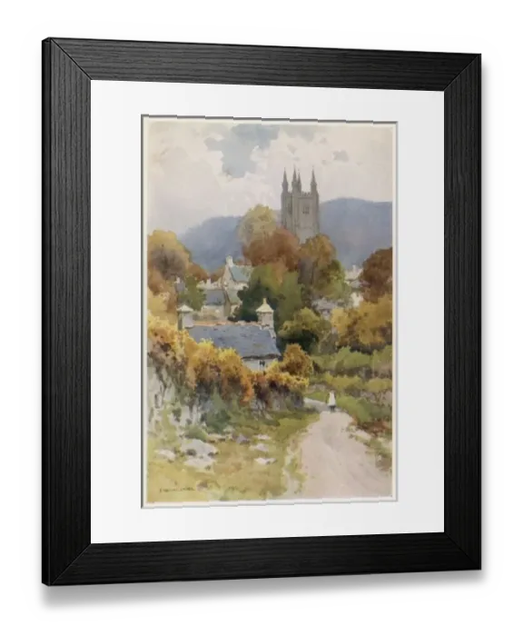 Framed Print : Widecombe in the Moor Framed Print : Widecombe in the Moor