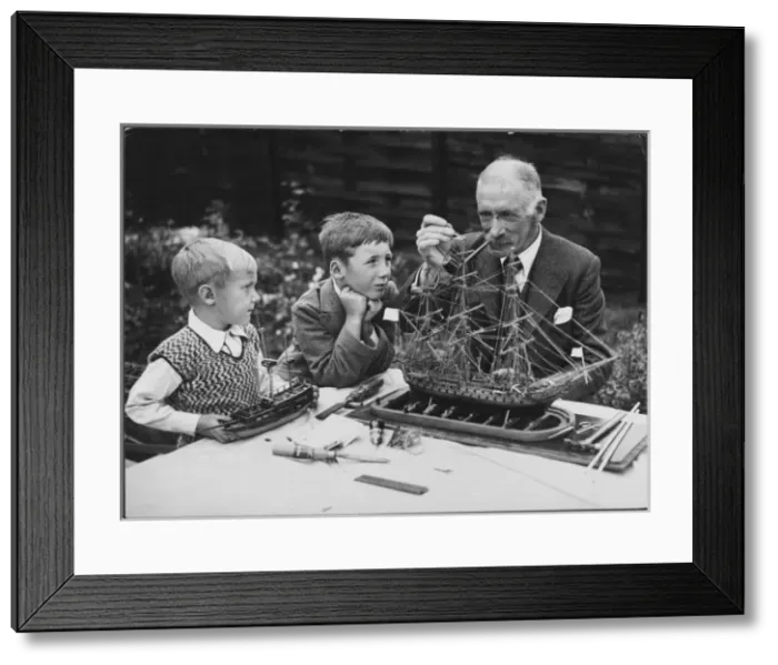 Framed Print : Making Model Ships Framed Print : Making Model Ships