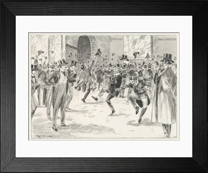 Framed Print : Jubilant Stockbrokers Framed Print : Jubilant Stockbrokers