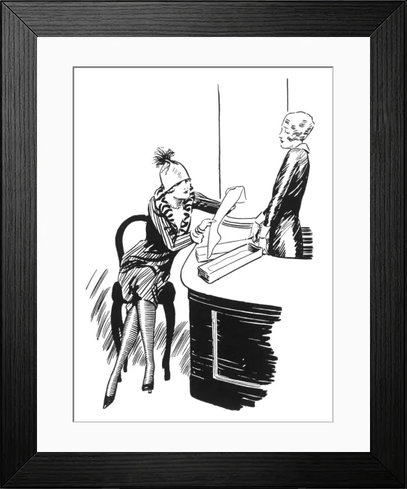Framed Print : Buying Stockings Framed Print : Buying Stockings