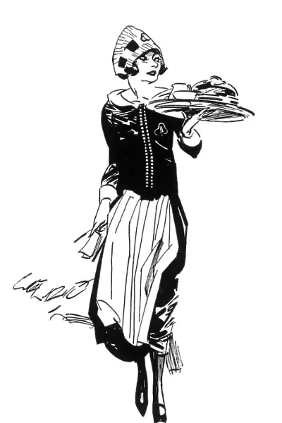 Lyons Waitress W  /  Tray