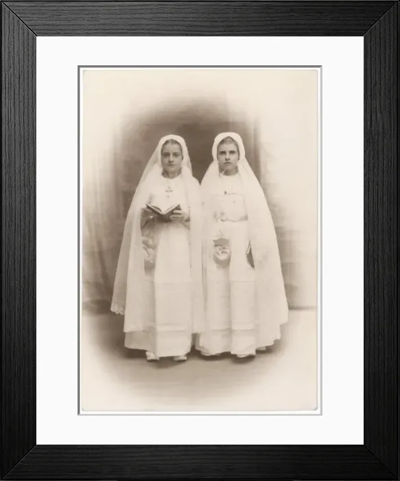 Framed Print : Two First Communicants Framed Print : Two First Communicants