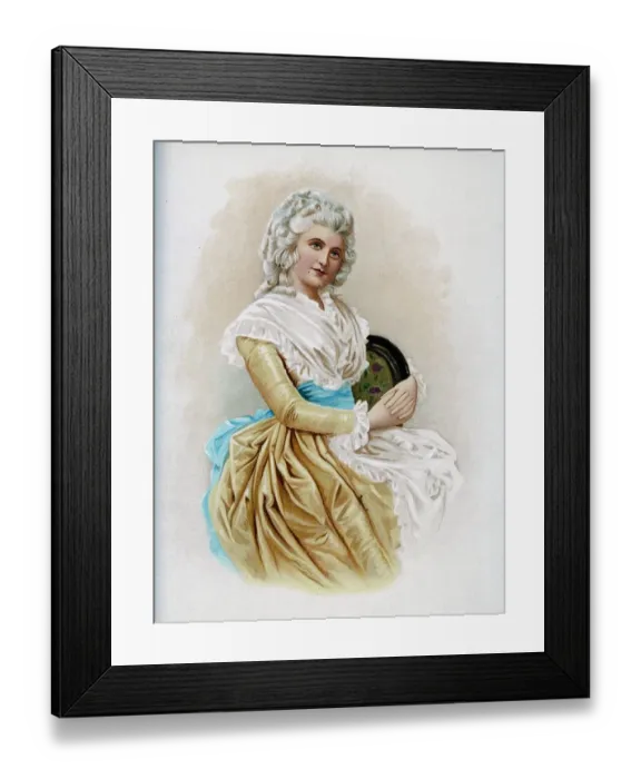 Framed Print : Mid 18th Century Woman Framed Print : Mid 18th Century Woman