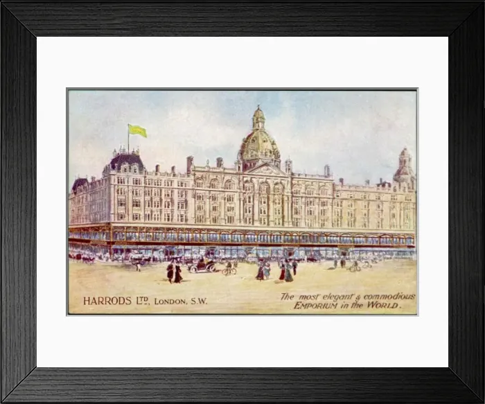 Framed Print : Harrods Exterior C1904 Framed Print : Harrods Exterior C1904