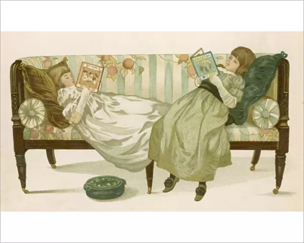 Two Girls Reading Books
