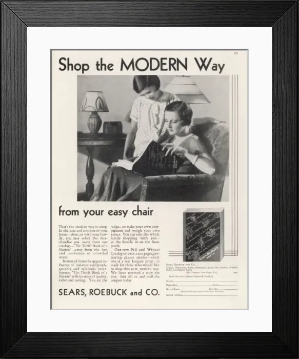 Framed Print : Shopping by Mail Order Framed Print : Shopping by Mail Order