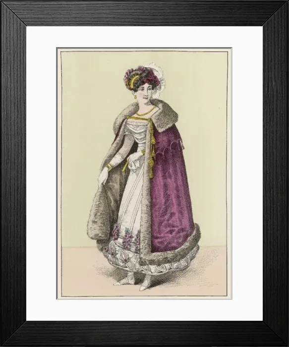 Framed Print : Ball Dress 1821 Framed Print : Ball Dress 1821