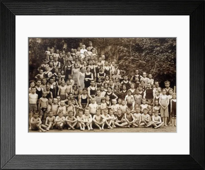 Framed Print : Leipzig Swimmers 1914 Framed Print : Leipzig Swimmers 1914