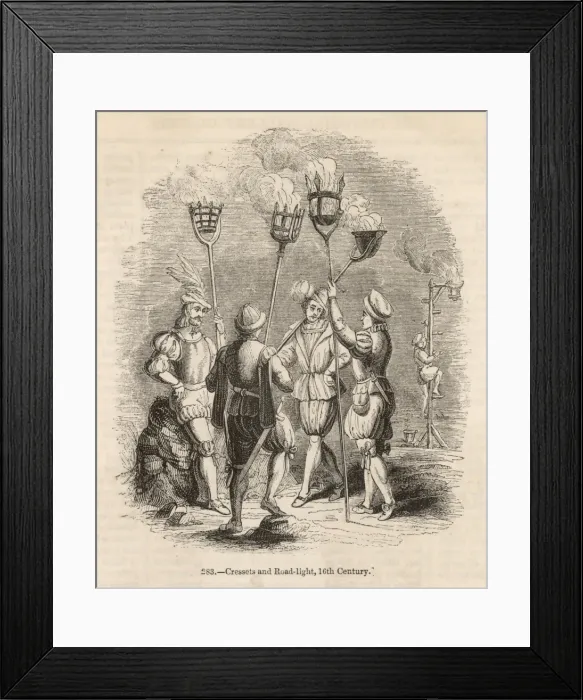 Framed Print : Cressets and Street Lamp Framed Print : Cressets and Street Lamp