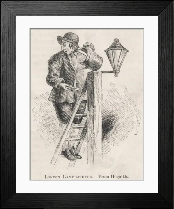 Framed Print : Oil Lamplighter