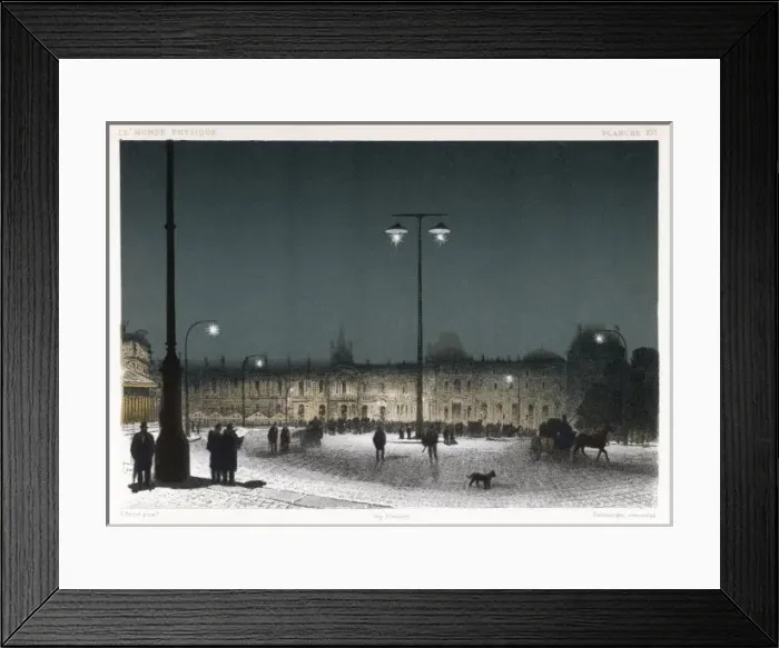 Framed Print : Electric Lighting, Paris Framed Print : Electric Lighting, Paris