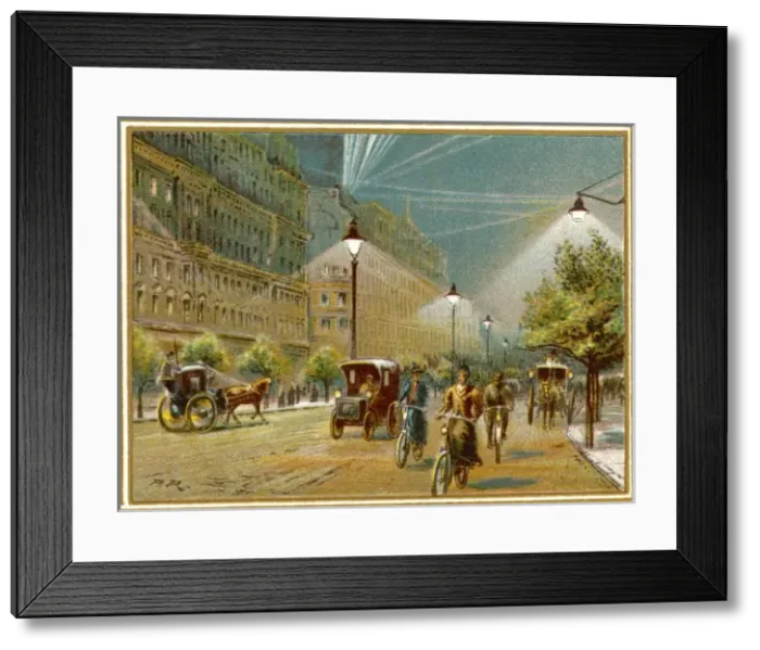 Framed Print : Electric Str. Light U. K Framed Print : Electric Str. Light U. K