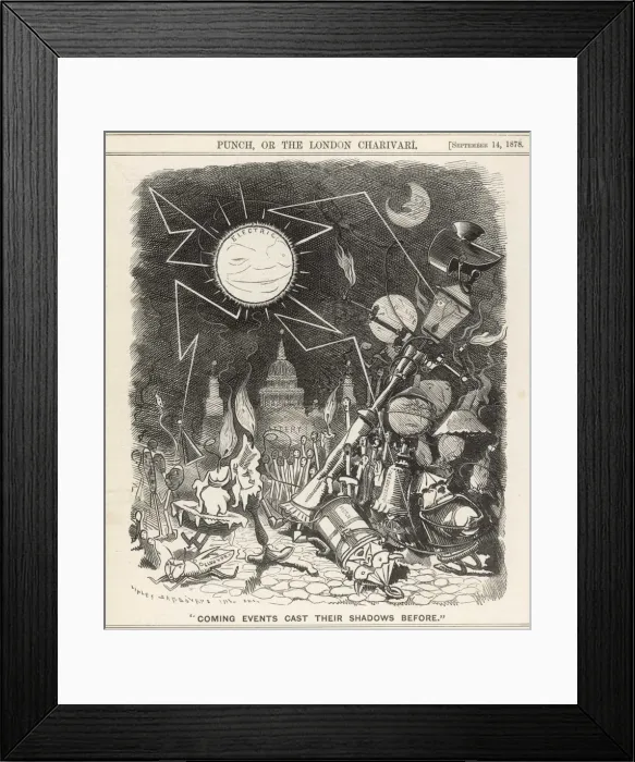 Framed Print : Electric Light Comes Framed Print : Electric Light Comes