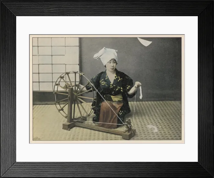 Framed Print : Spinning Cotton Japan Framed Print : Spinning Cotton Japan