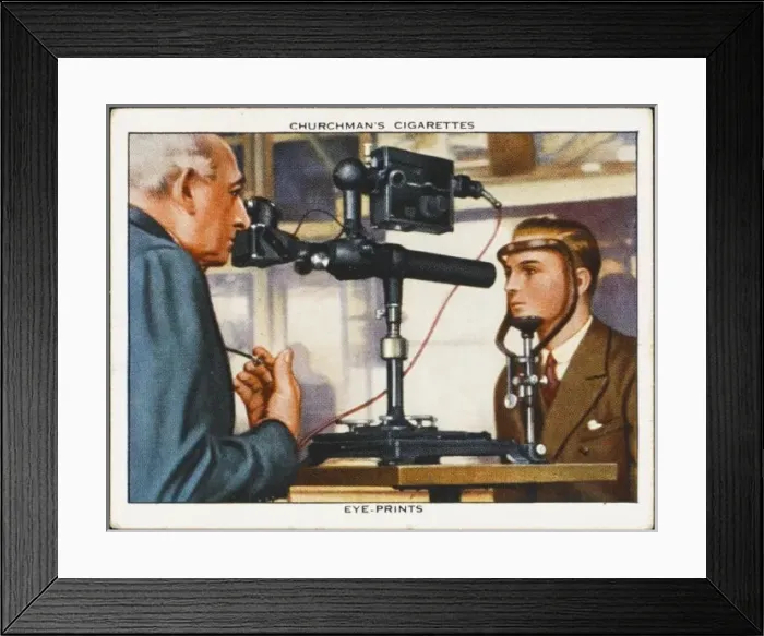 Framed Print : Recording Eye Prints