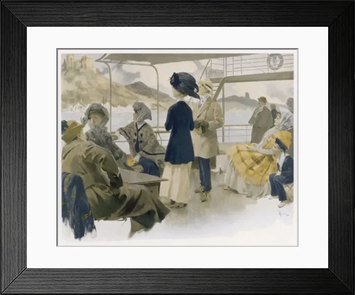 Framed Print : On a Rhine Steamer