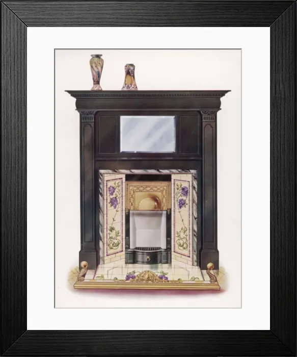 Framed Print : Ornamental Fireplace Framed Print : Ornamental Fireplace