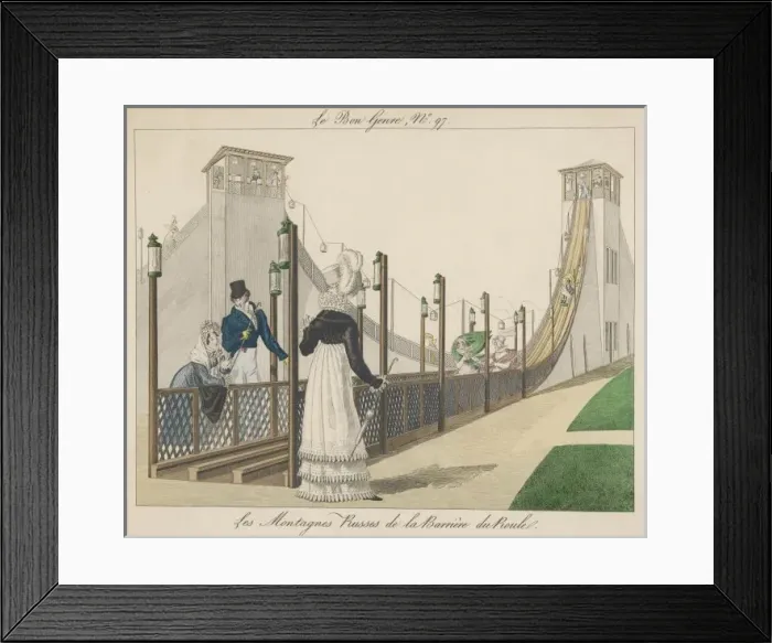 Framed Print : Montagnes Russes 1818 Framed Print : Montagnes Russes 1818