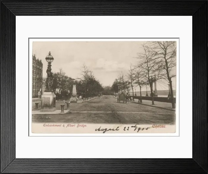 Framed Print : Chelsea Embankment 1905 Framed Print : Chelsea Embankment 1905