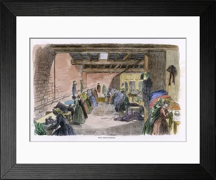 Framed Print : Sewing Machines / Steam Framed Print : Sewing Machines / Steam