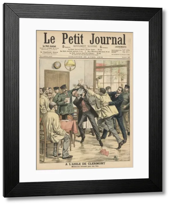 Framed Print : Patient Attacks Doctor Framed Print : Patient Attacks Doctor