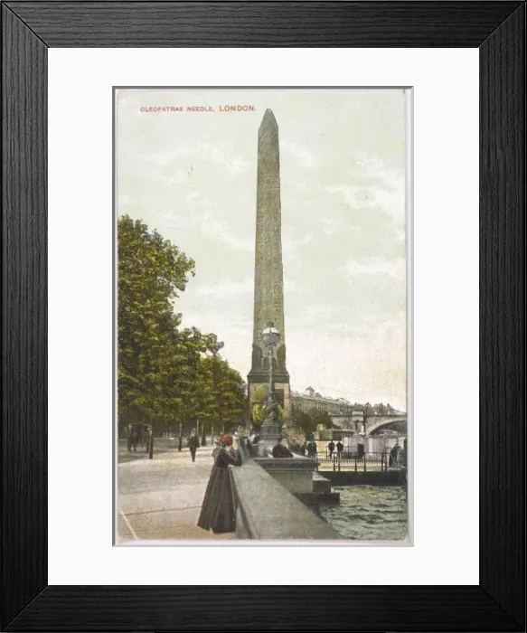 Framed Print : Cleopatra Needle / C1905 Framed Print : Cleopatra Needle / C1905