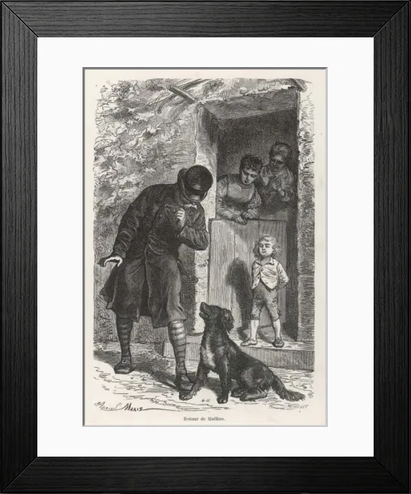 Framed Print : Dog Finds Way Home Framed Print : Dog Finds Way Home