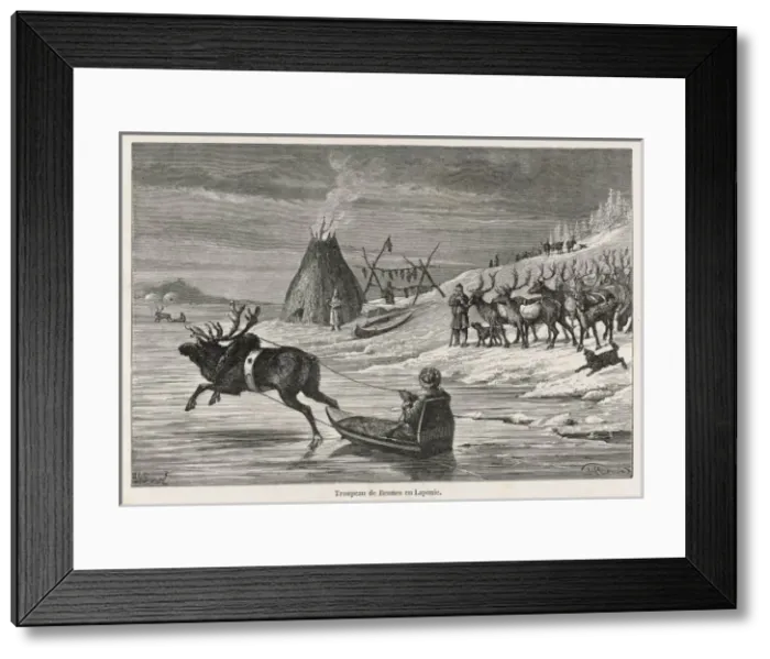 Framed Print : Scene in Lapland Framed Print : Scene in Lapland