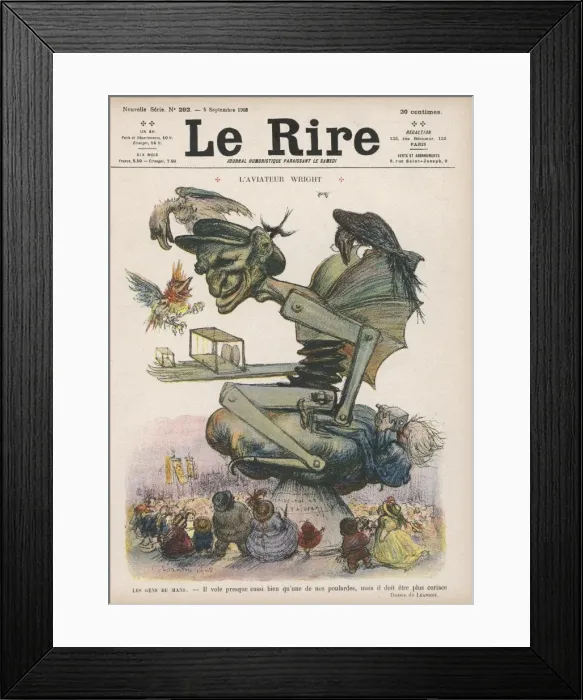 Framed Print : Wilbur Wright (Leandre) Framed Print : Wilbur Wright (Leandre)
