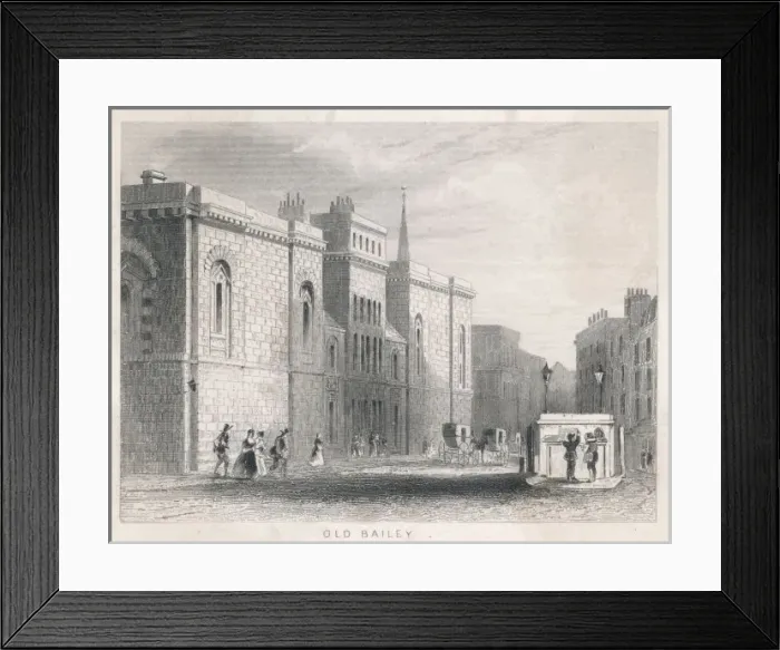 Framed Print : Newgate / Old Bailey 1846 Framed Print : Newgate / Old Bailey 1846