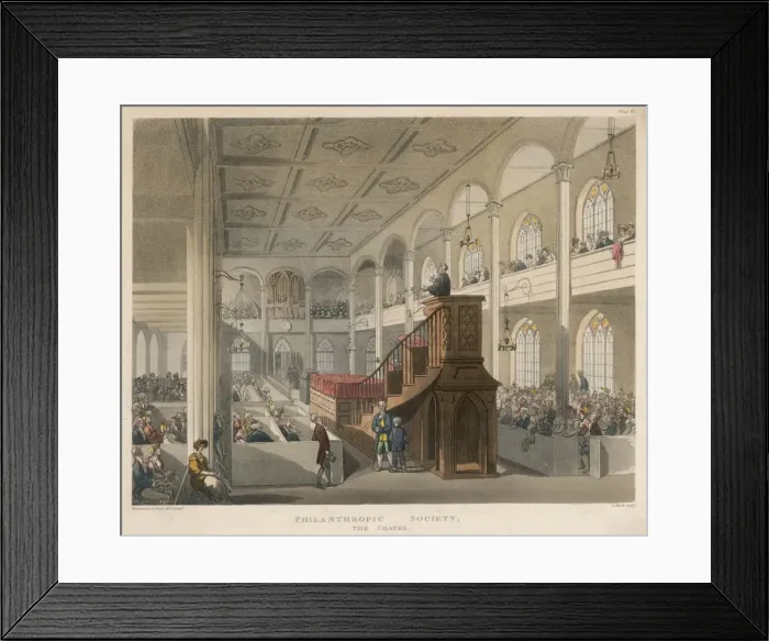 Framed Print : Phil Soc Chapel 1809 Framed Print : Phil Soc Chapel 1809