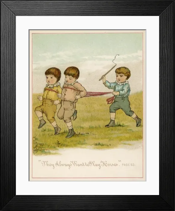 Framed Print : Playing Horses Framed Print : Playing Horses