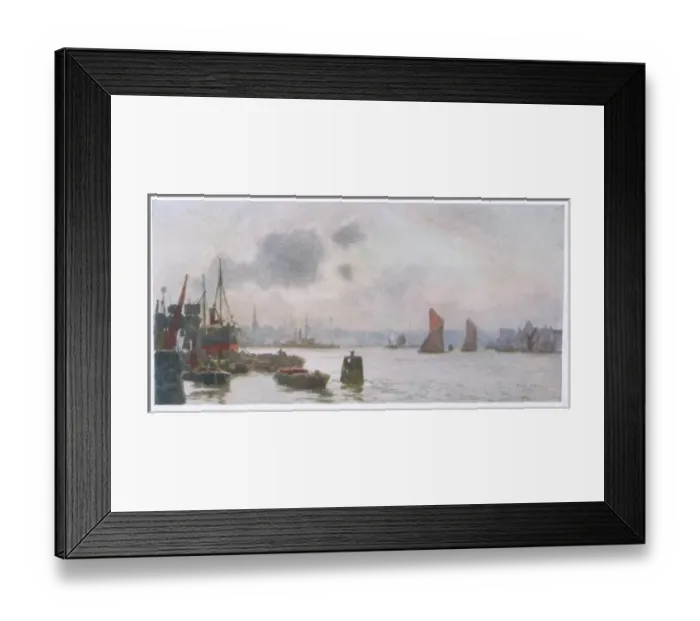Framed Print : Thames / Rotherhithe 1905 Framed Print : Thames / Rotherhithe 1905