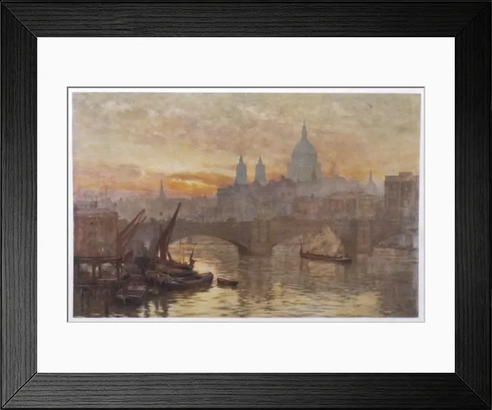 Framed Print : Thames / Southwark 1905 Framed Print : Thames / Southwark 1905