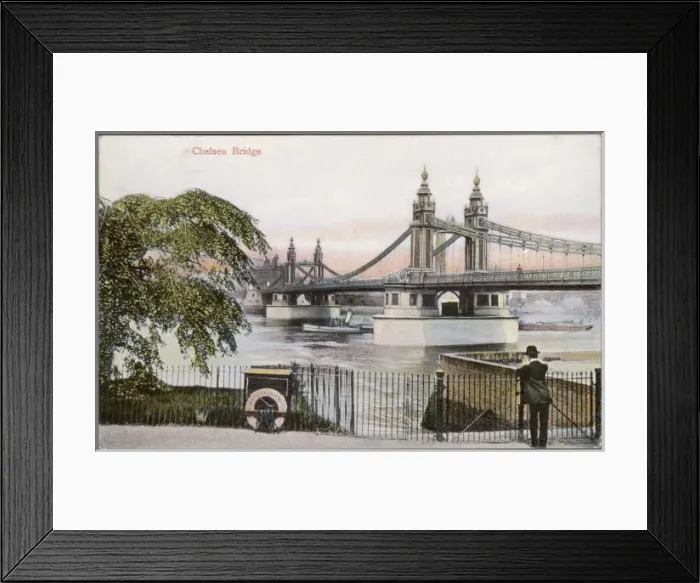 Framed Print : Chelsea Bridge 1906 Framed Print : Chelsea Bridge 1906