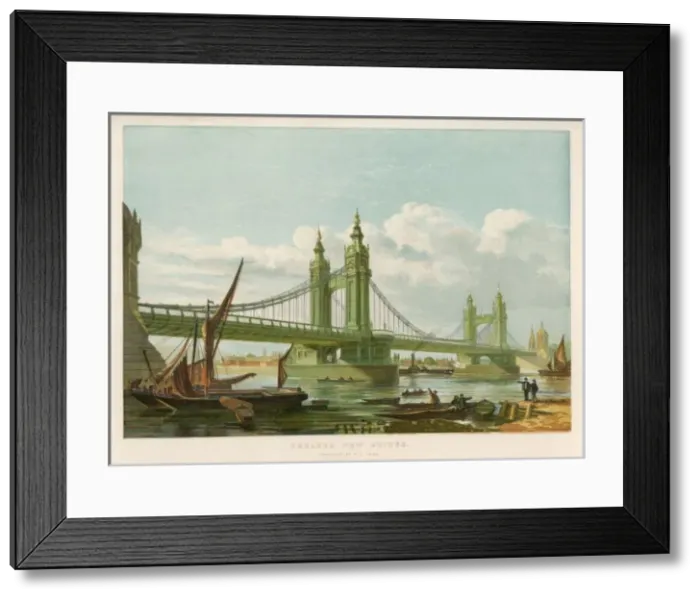 Framed Print : Chelsea Bridge 1858 Framed Print : Chelsea Bridge 1858