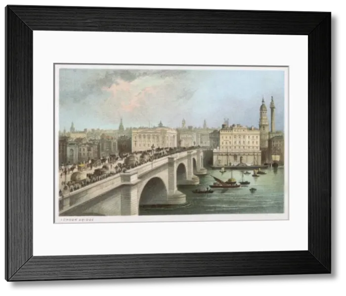 Framed Print : London Bridge C1850 Framed Print : London Bridge C1850