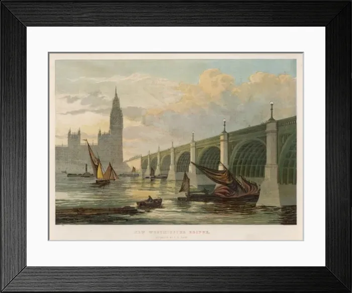 Framed Print : Westminster Bridge 1858 Framed Print : Westminster Bridge 1858