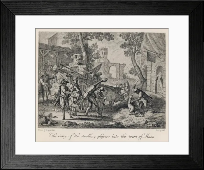 Framed Print : French Strolling Players